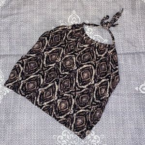 Halter print crop top